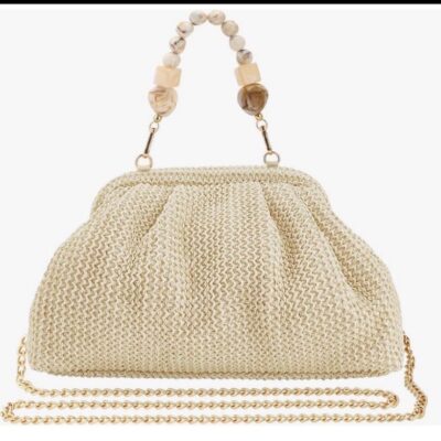 Bolso tipo pouch tejido Sienna