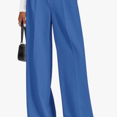 Pantalones de pierna ancha de talle alto y corte sastre
